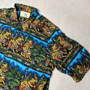 Vintage Reyn Spooner Detrich Varez Men’s XL Musicians Hawaiian Aloha‎ Shirt EUC